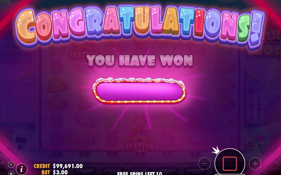 Multiplier spots accumulating across the Free Spins round