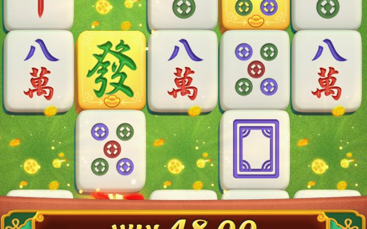 Win screen after a cascade, with the total win shown