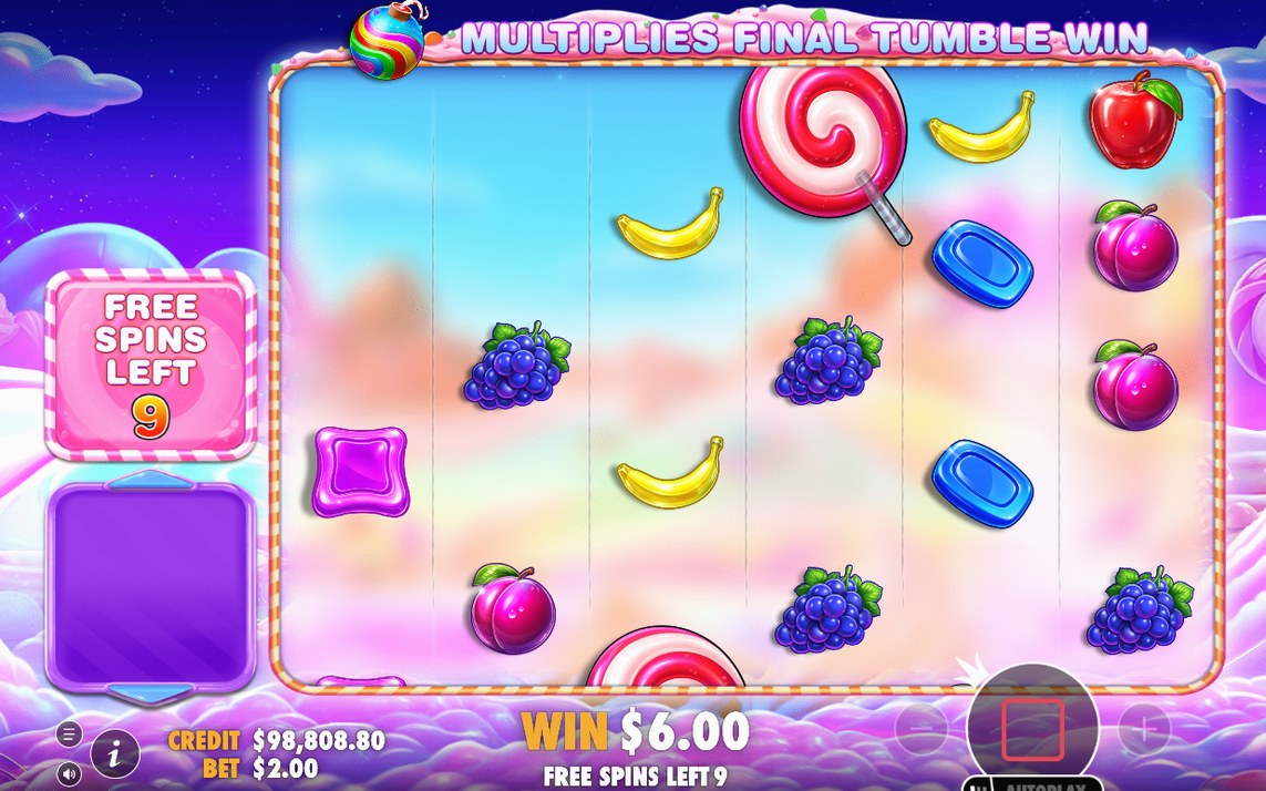Free Spins counter showing the awarded 10 spins